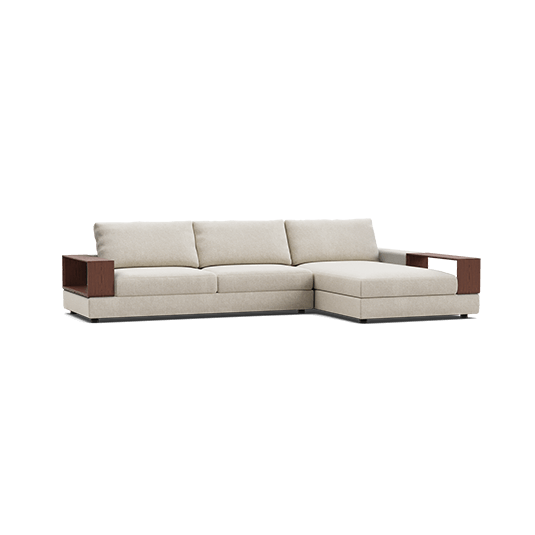 Canapé modulaire Jasper avec chaise longue large