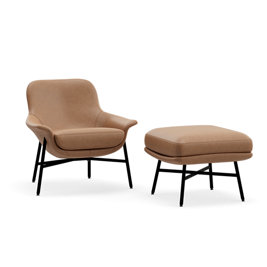 Seymour Chaise à dossier bas et Poufs