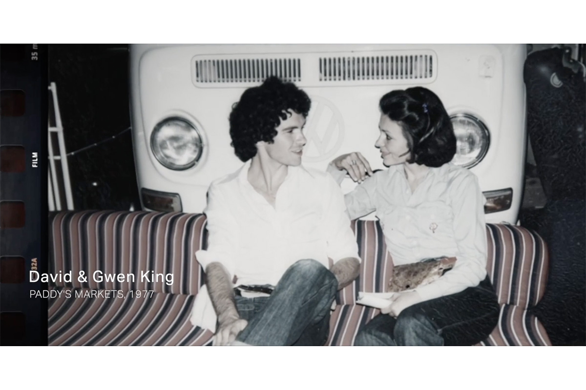 Photographs of David and Gwen King from 1977 at Sydney’s Paddy’s Markets.