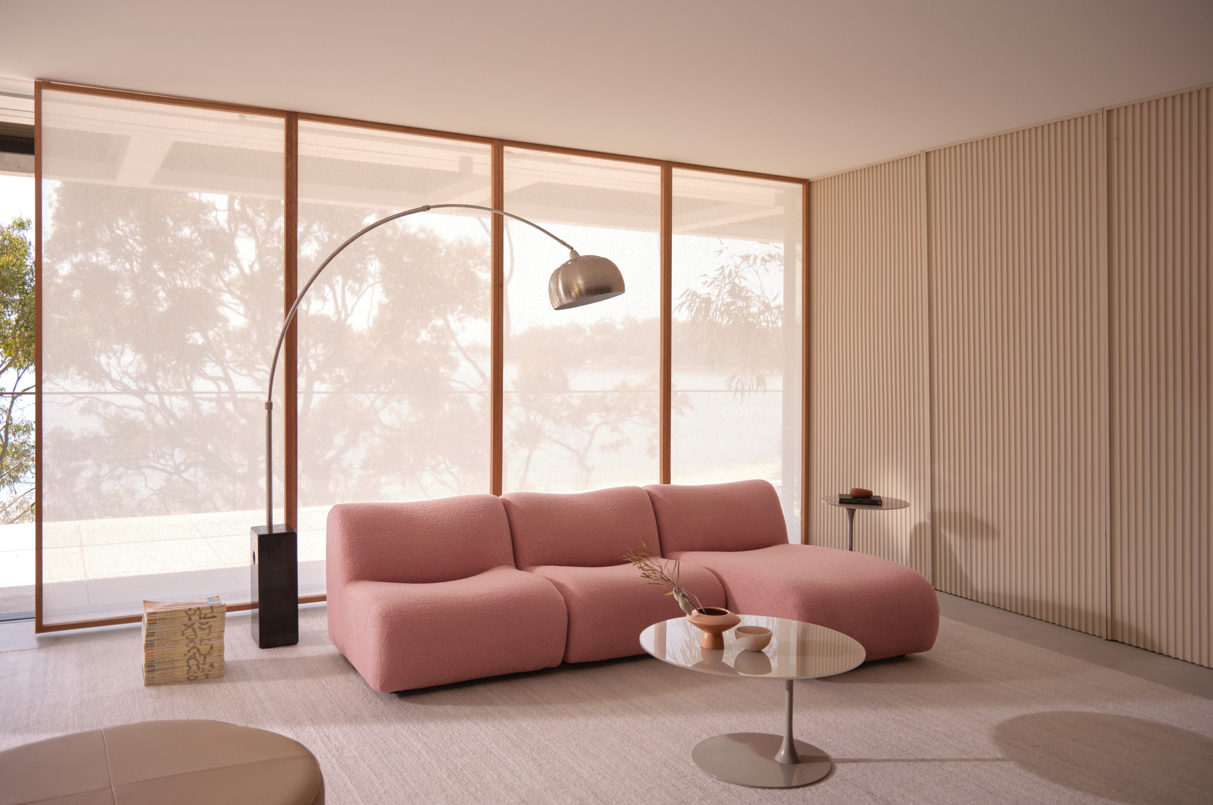 1977 Modular Sofa with Chaise and Armrests