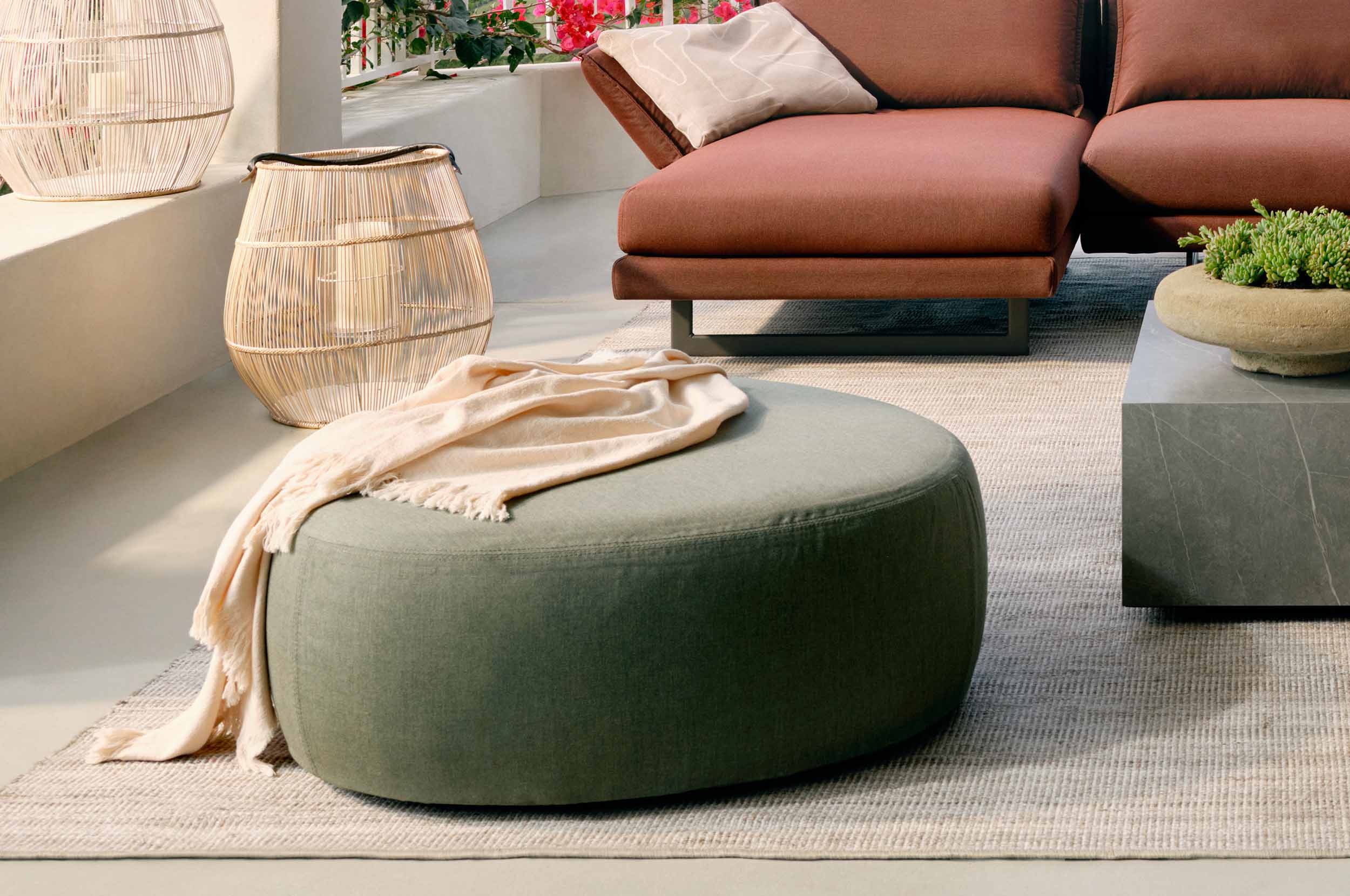 King cheap living ottoman