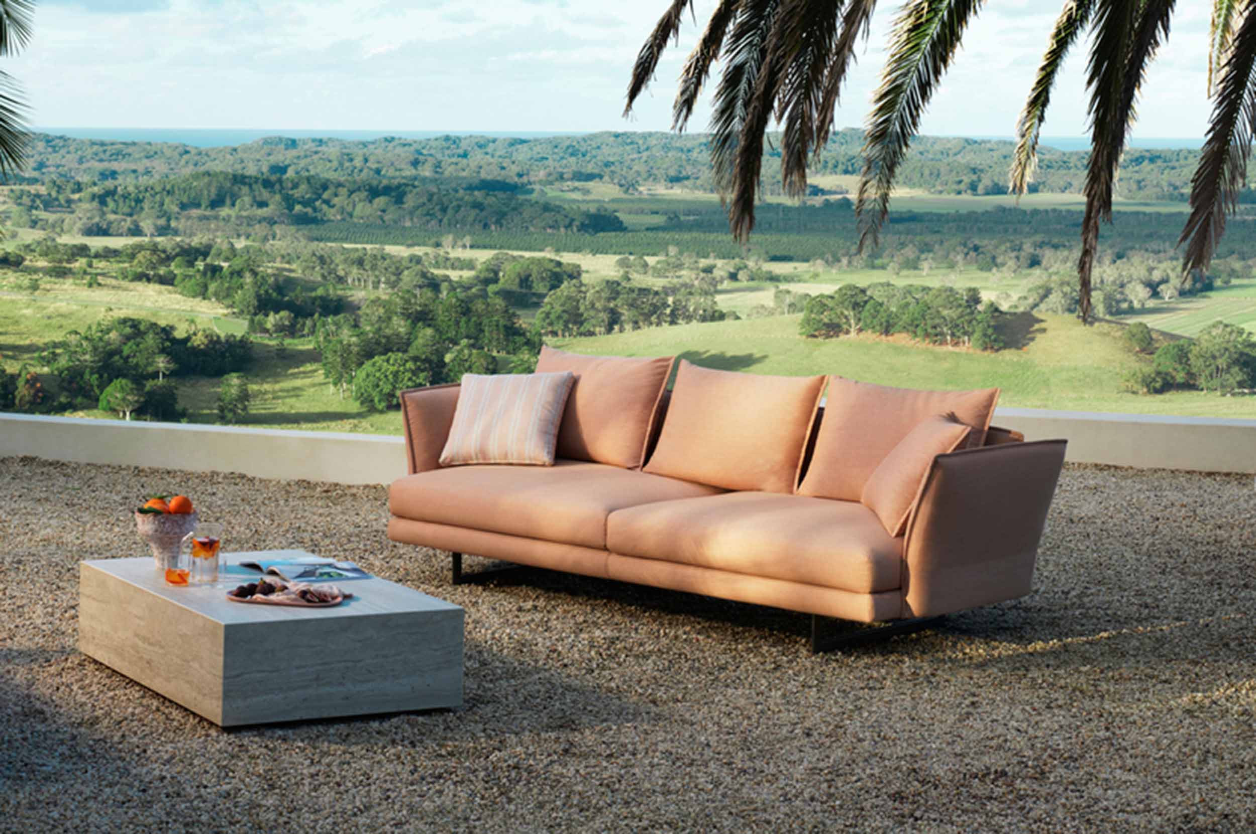 Zaza Outdoor 3 Seater Sofa with Deep Seats and Adjustable Arms