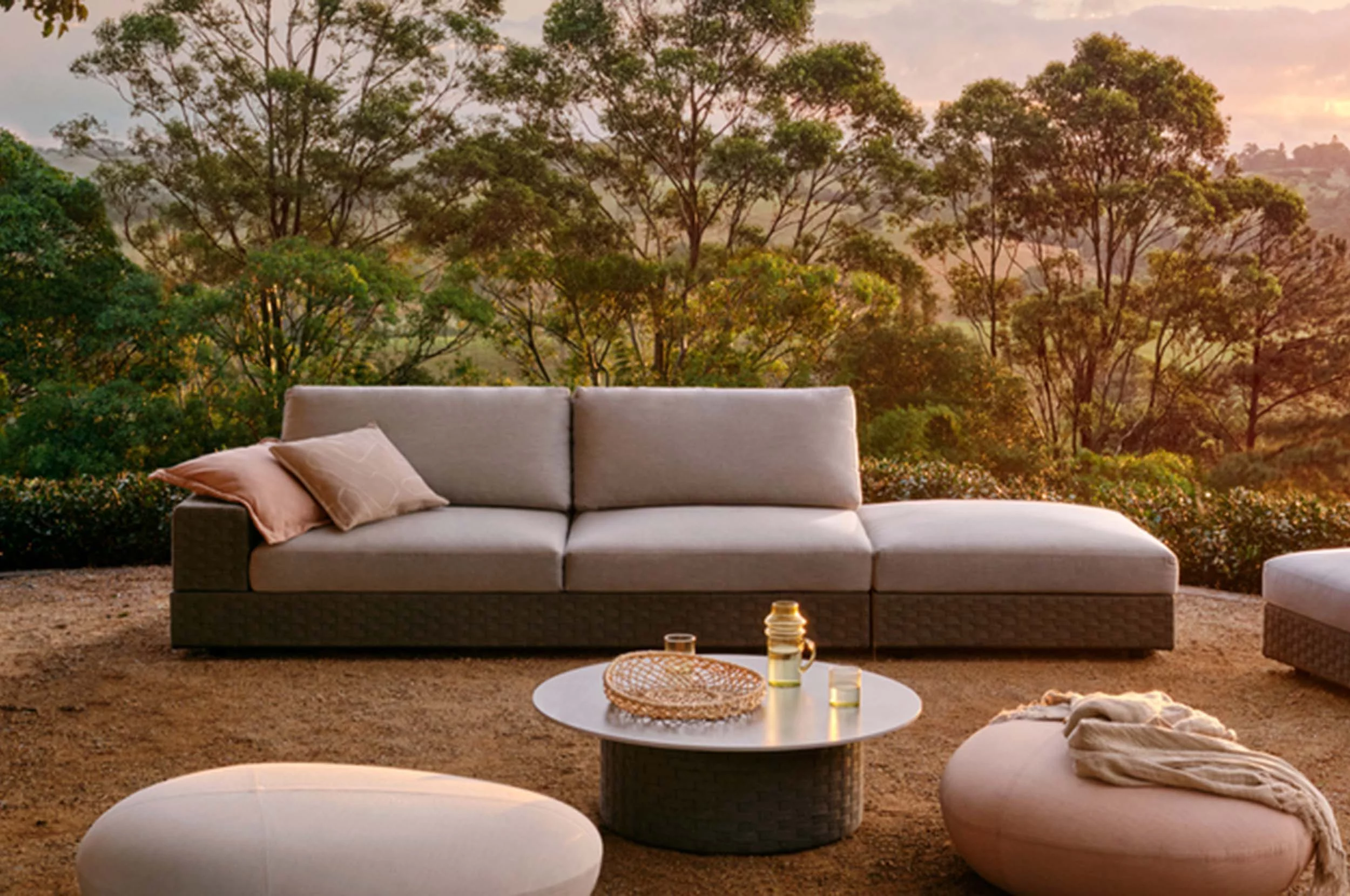 Jasper Outdoor Seater Sofa with Storage and Ottoman