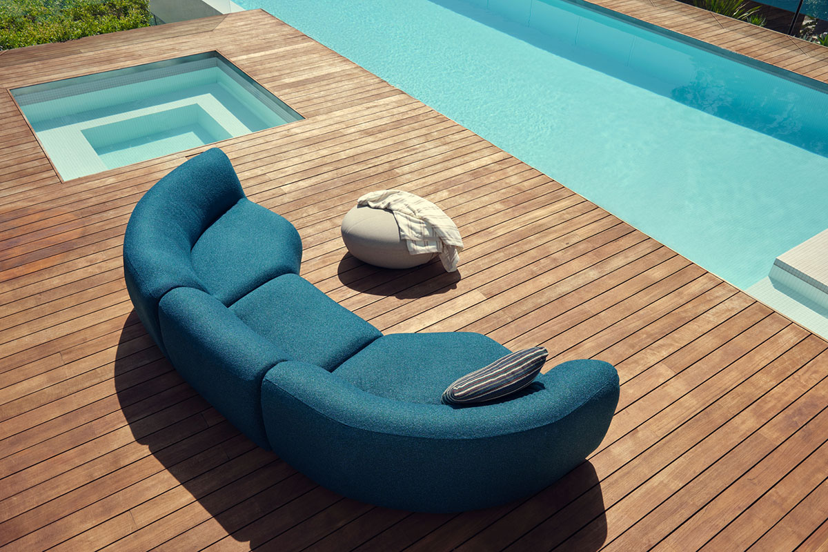 Spotlight on Zenith, showcasing the earthy colours and texture of the high-performance outdoor fabric.