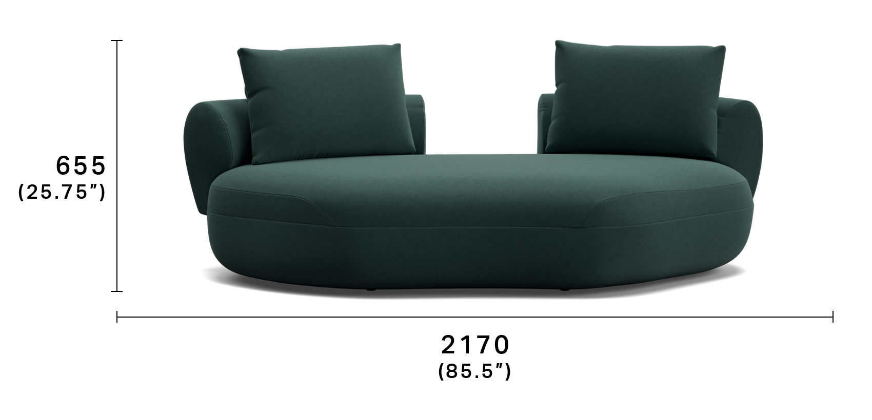 Aura Island Sofa | Curved sofa design | King Living