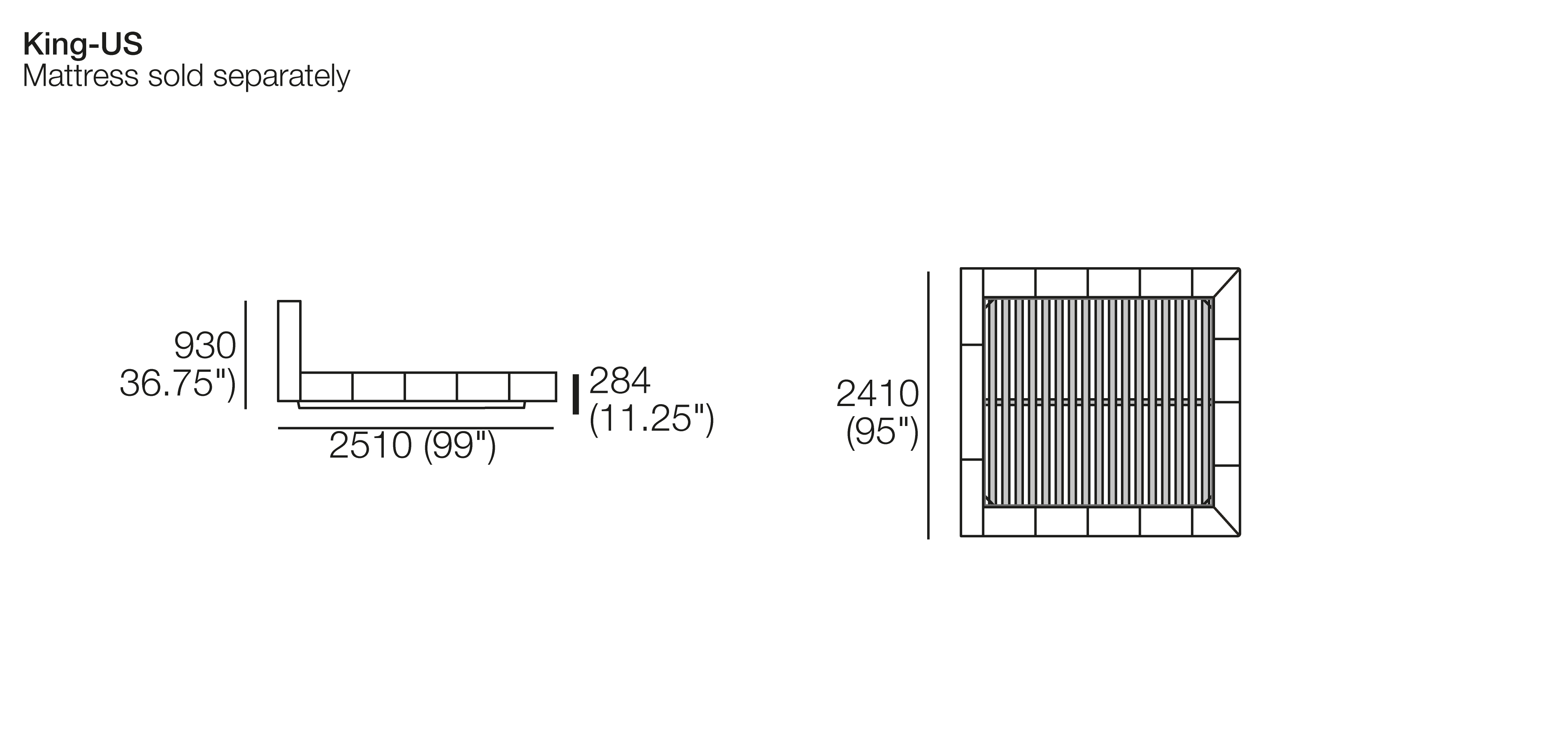 Jasper Bed King Size Bed Queen Size Bed King Living