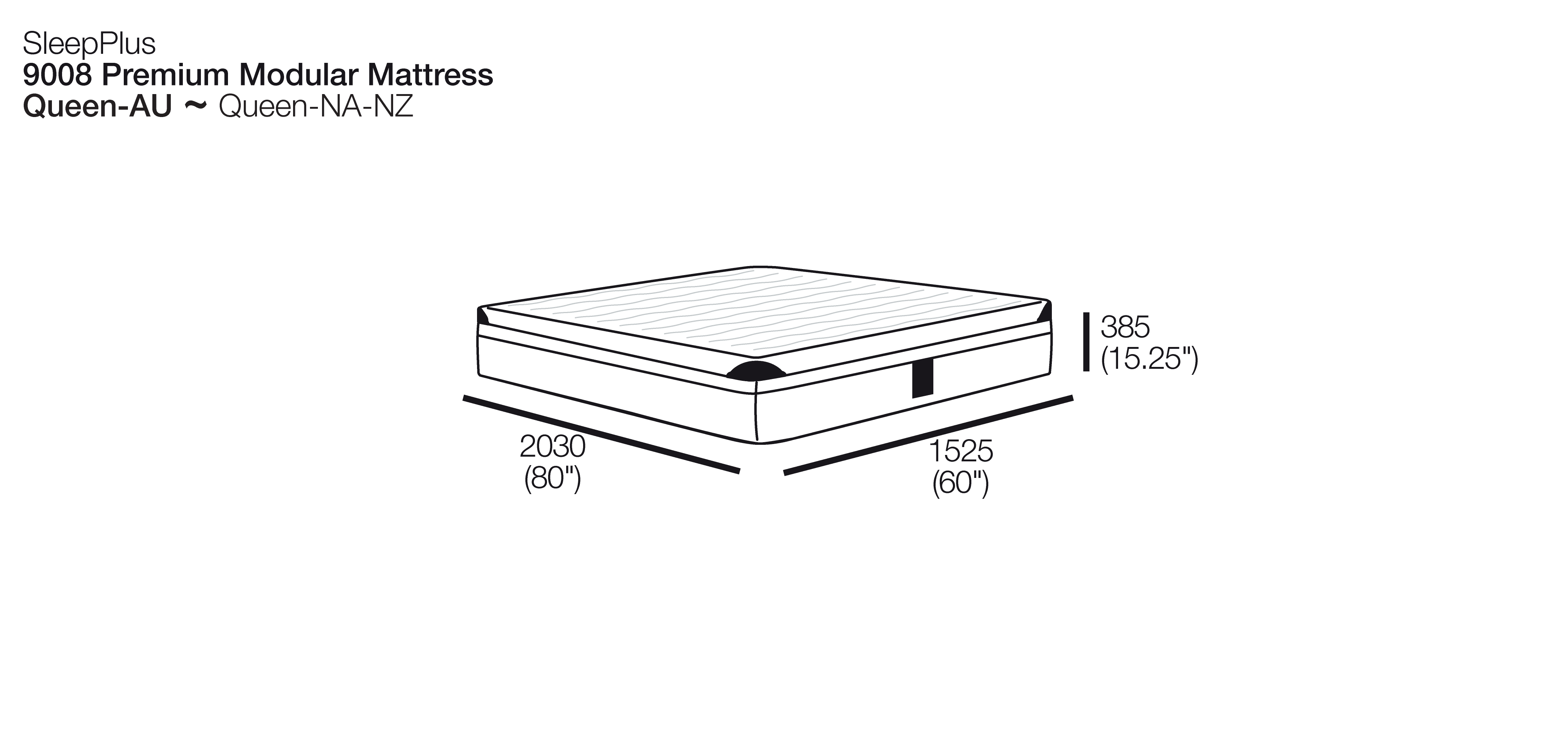 Sleep+ Mattress 9008 Queen King Living